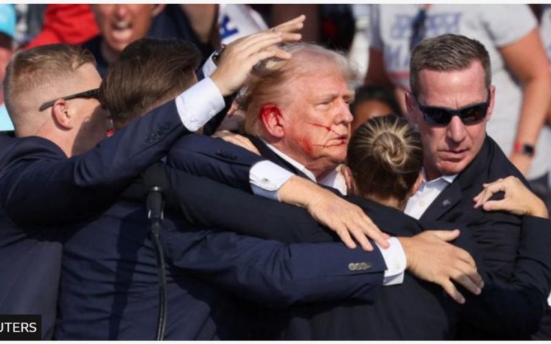पूर्वराष्ट्रपति डोनाल्ड ट्रम्पलाई लाग्यो गोली, गोली चलाउने व्यक्ति मारिए