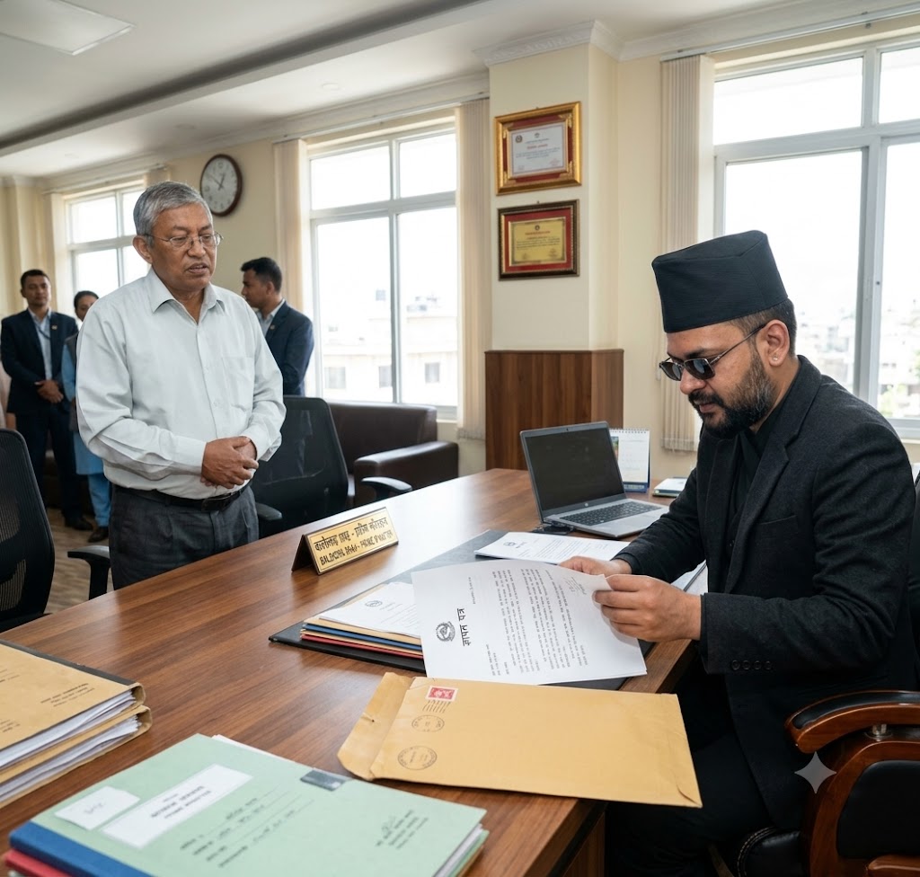यस्तो छ साउन २० मा हुलाकमार्फत् प्रधानमन्त्री बालेन्द्र साहलाई पठाइएको ज्ञापन पत्र